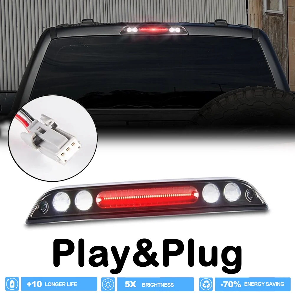 

1 шт. дымчатый светодиодный сигнальный фонарь заднего хода с высоким креплением для Ford F150 F250 F350 F450 Ranger Maverick DRL задние фонари