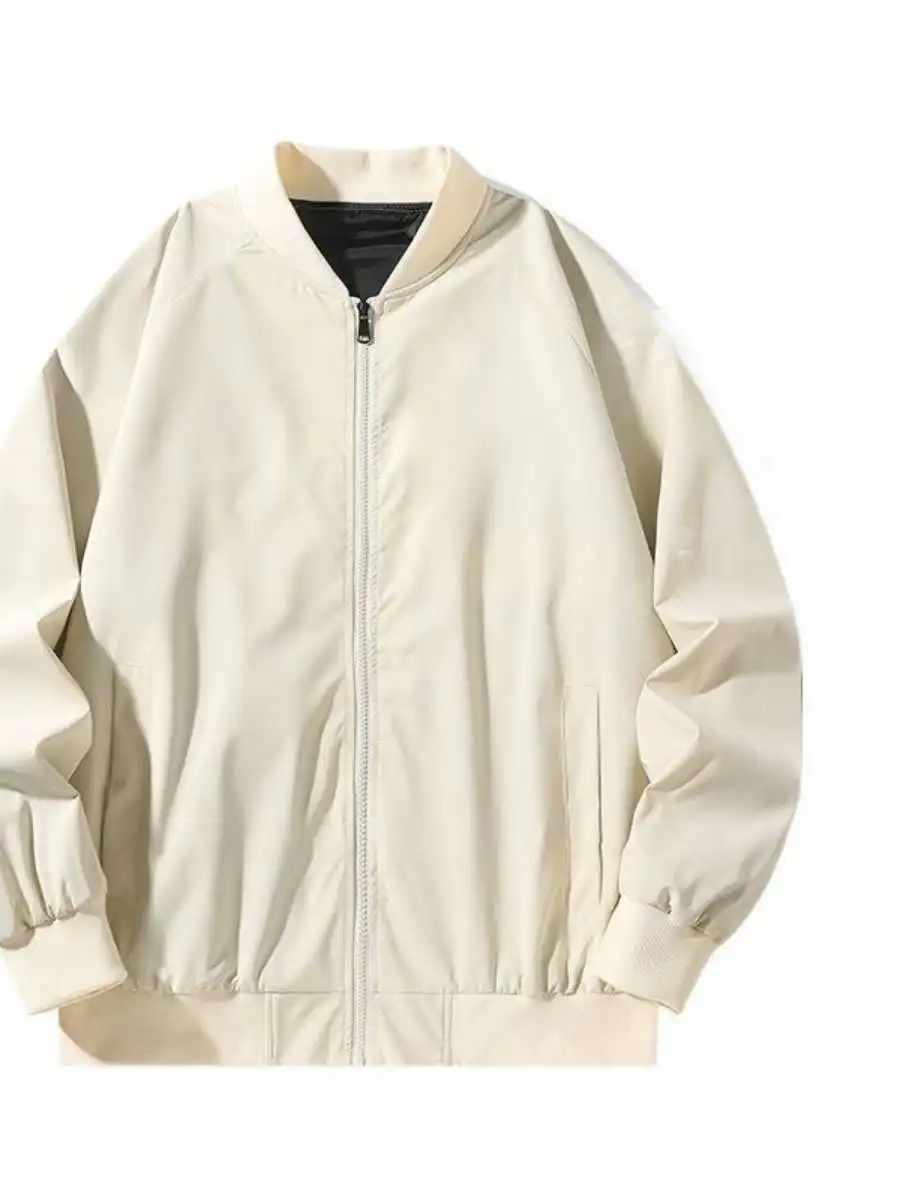 

New Casual Spor Lightweight Men's Jaet Spring Autumn Versatile Trendy Brand ex Loose Fit Fiber Blend Youth Outerwear