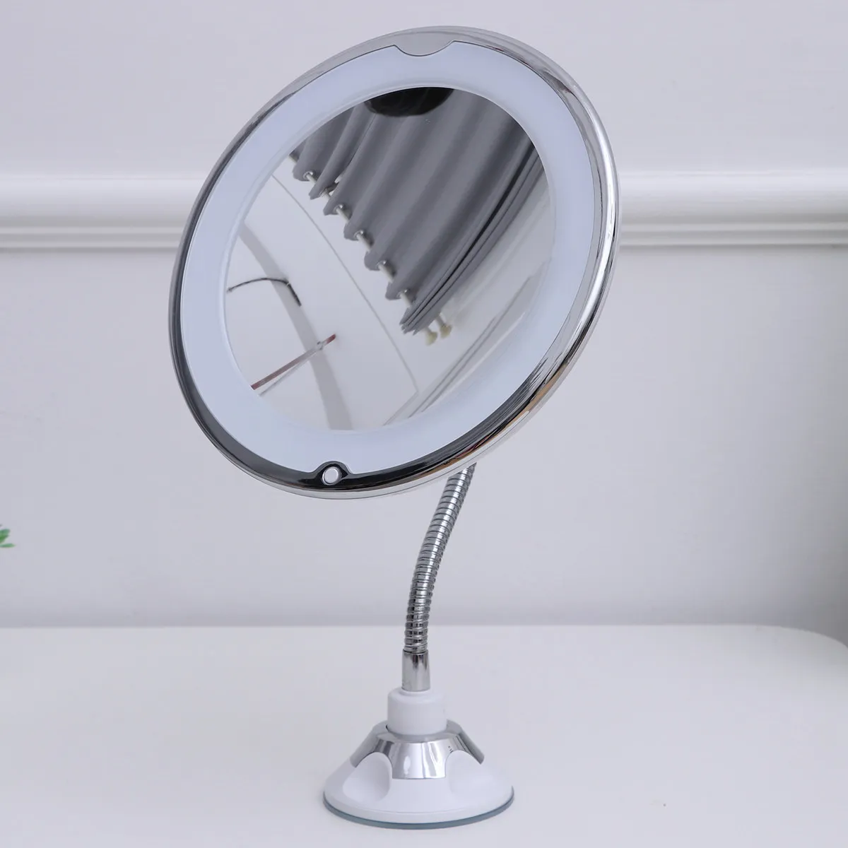 

1 шт. круглое увеличительное зеркало 10X с мощной присоской, регулируемое по высоте, для точного нанесения макияжа, для ежедневного использования