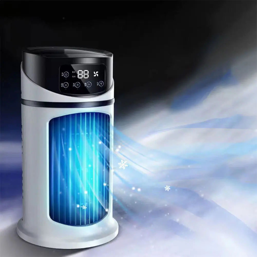 مروحة تبريد هواء تبخيري بمؤقت 6 ساعات مع مروحة تبريد هواء مرطبة للاستخدام المنزلي والمكتب وغرفة النوم