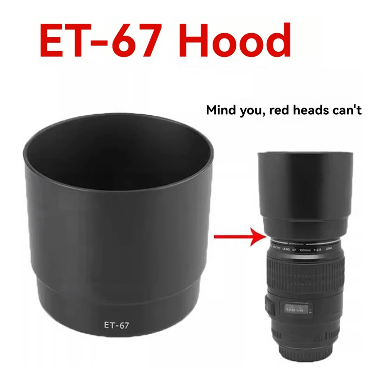 Gran oferta, cilindro de cámara, bayoneta, parasol de lente, reemplazo ET-67 para EF 100mm F/2,8