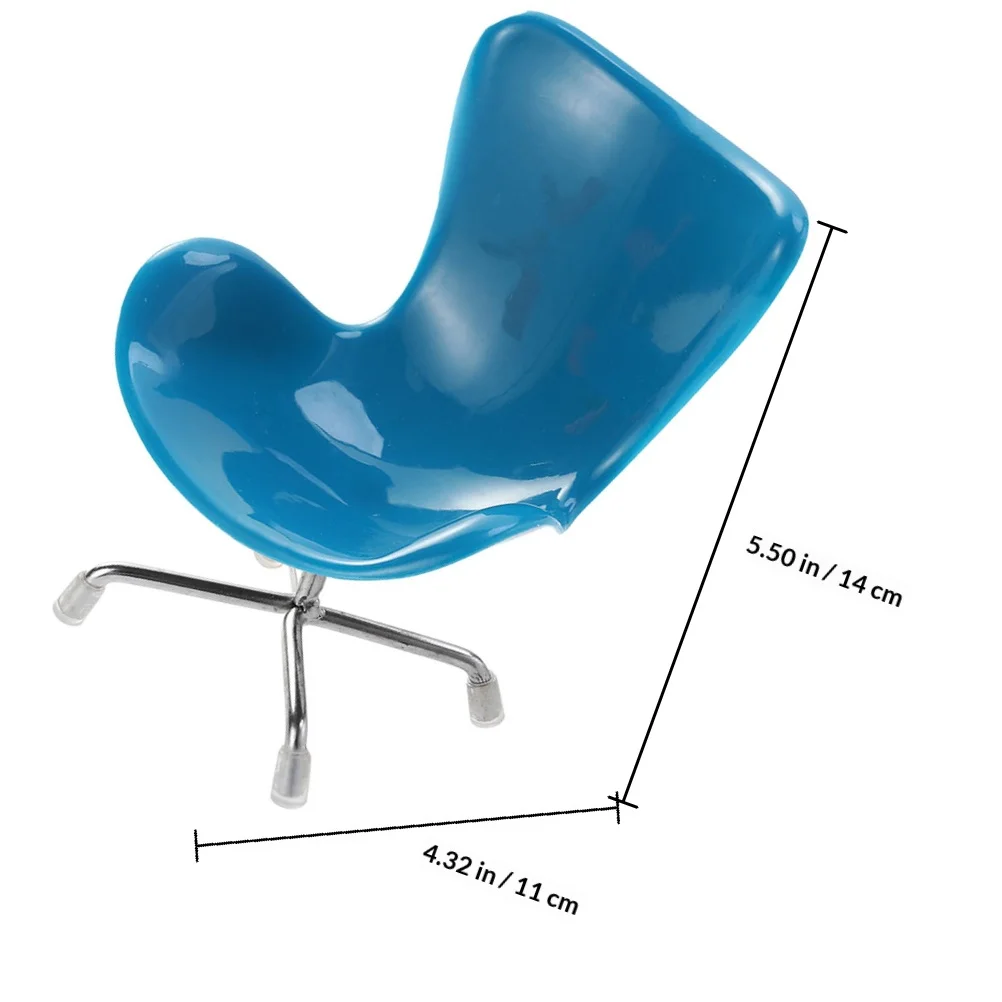 2 stuks mini-computerstoel kunststof miniatuur huisaccessoire voor slaapkamer woonkamer decor simulatie kleine meubelcollectie