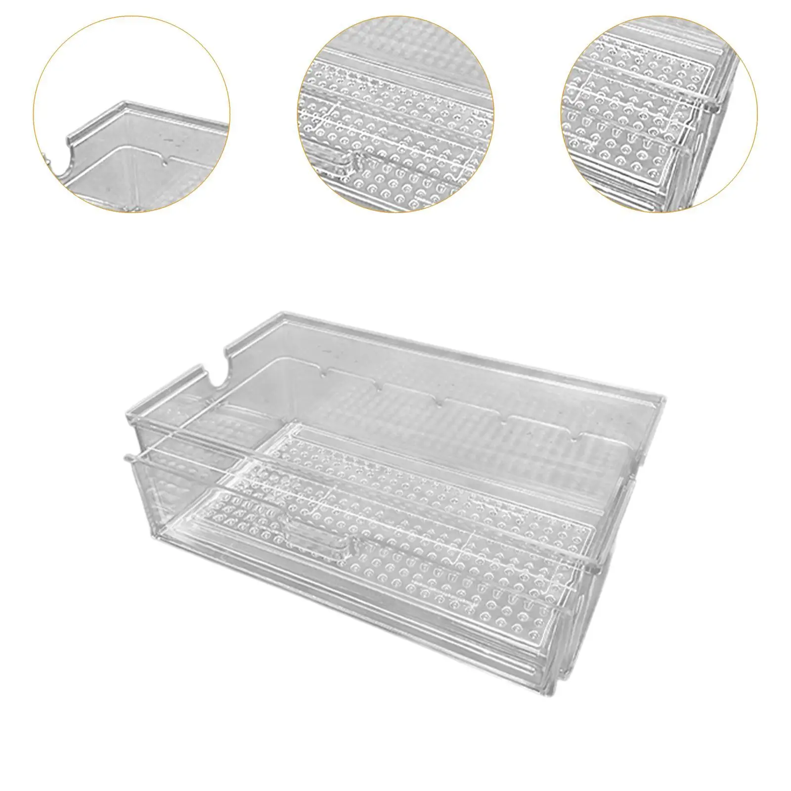 Cajón de filtro externo para acuario, bandeja de goteo, caja de flujo de agua de goteo externa silenciosa, caja de separación en seco y húmedo, filtro de tubo de desbordamiento