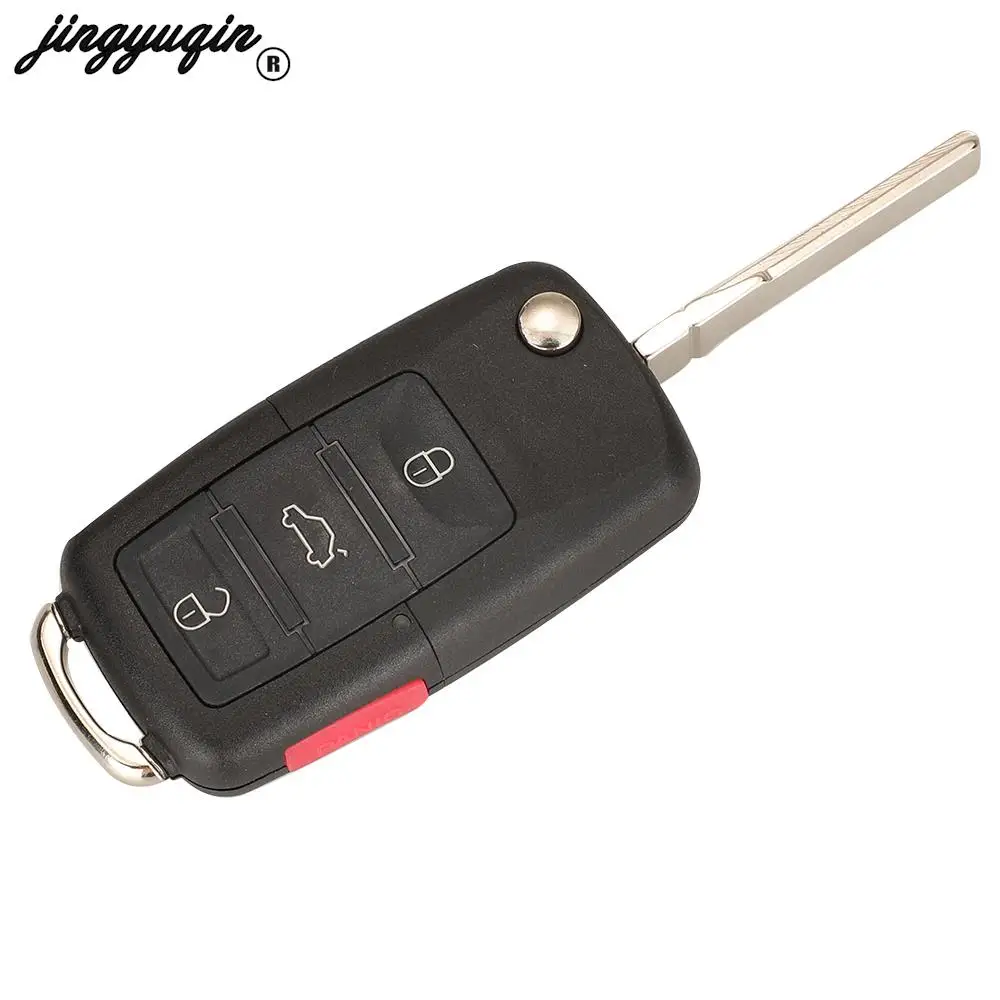 Jingyuqin 2/3/4 Tasten Für VW Volkswagen Polo Golf MK6 Tiguan Touareg 202AD 202Q Flip Remote Key Shell Auto fall HU66 Klinge Fob