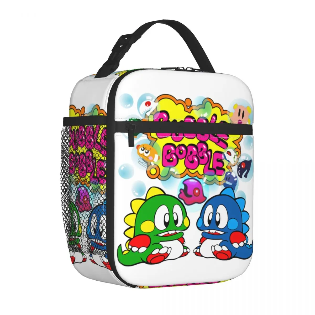 Custom Fighting Games Bubbles Bobble Lunch Bag Men Women Cooler Thermal Insulated Lunch Boxes for Kids School Children