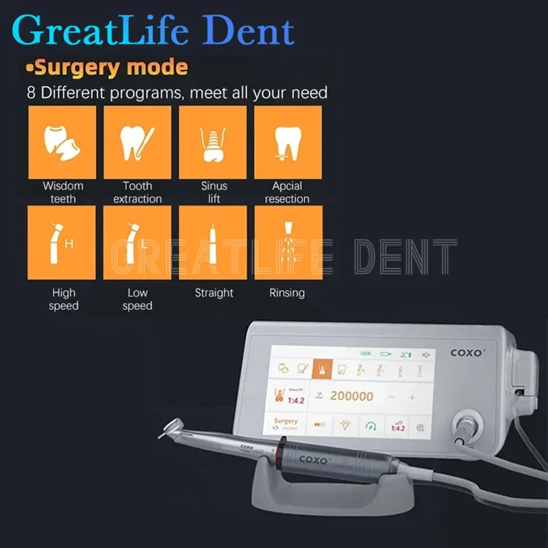 GreatLife Dent Dental COXO C-Sailor Pro+ Piezosurgery Implant Machine Treatment 2 in 1 System Dentistry Surgery With 2 Handpiece