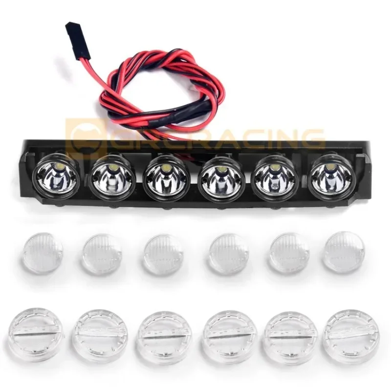 LED Roof Spotlight Searchlight for 1/10 RC Crawler Car Trxs KM Tank 300 TRX4 Bronco Blazer Wrangler SCX II Parts 4