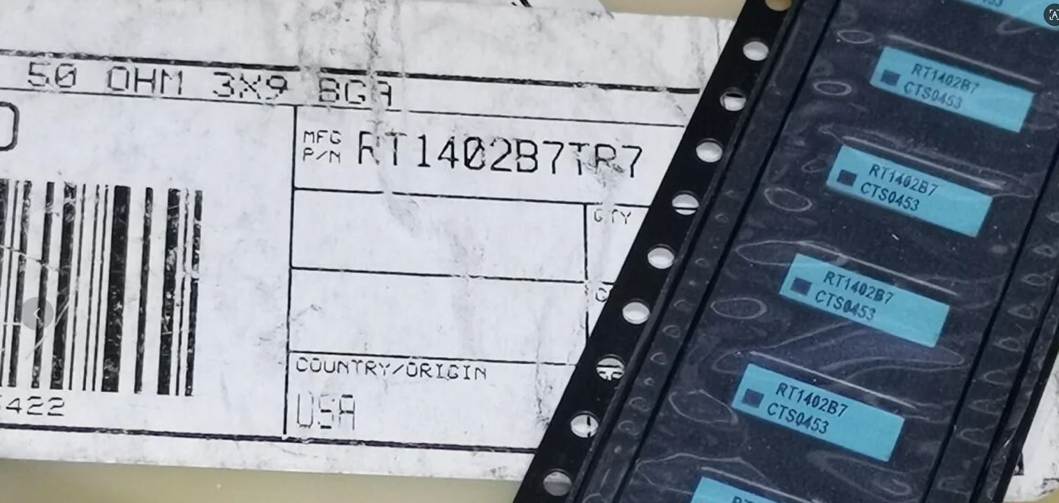 1pcs RT1402B7TR7 BGA-27 RT1402B7 1% 50ohm CTS Corporation RESISTOR, NETWORK, FILM, BUSSED, 1 W, SURFACE MOUNT