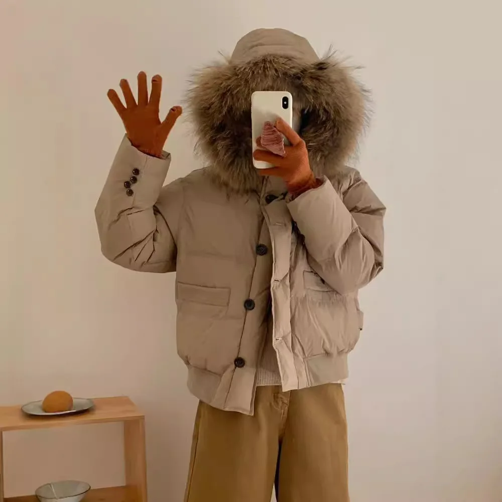Winter Korean Style New Women's Down Jacket Hooded Warm Windproof Jacket