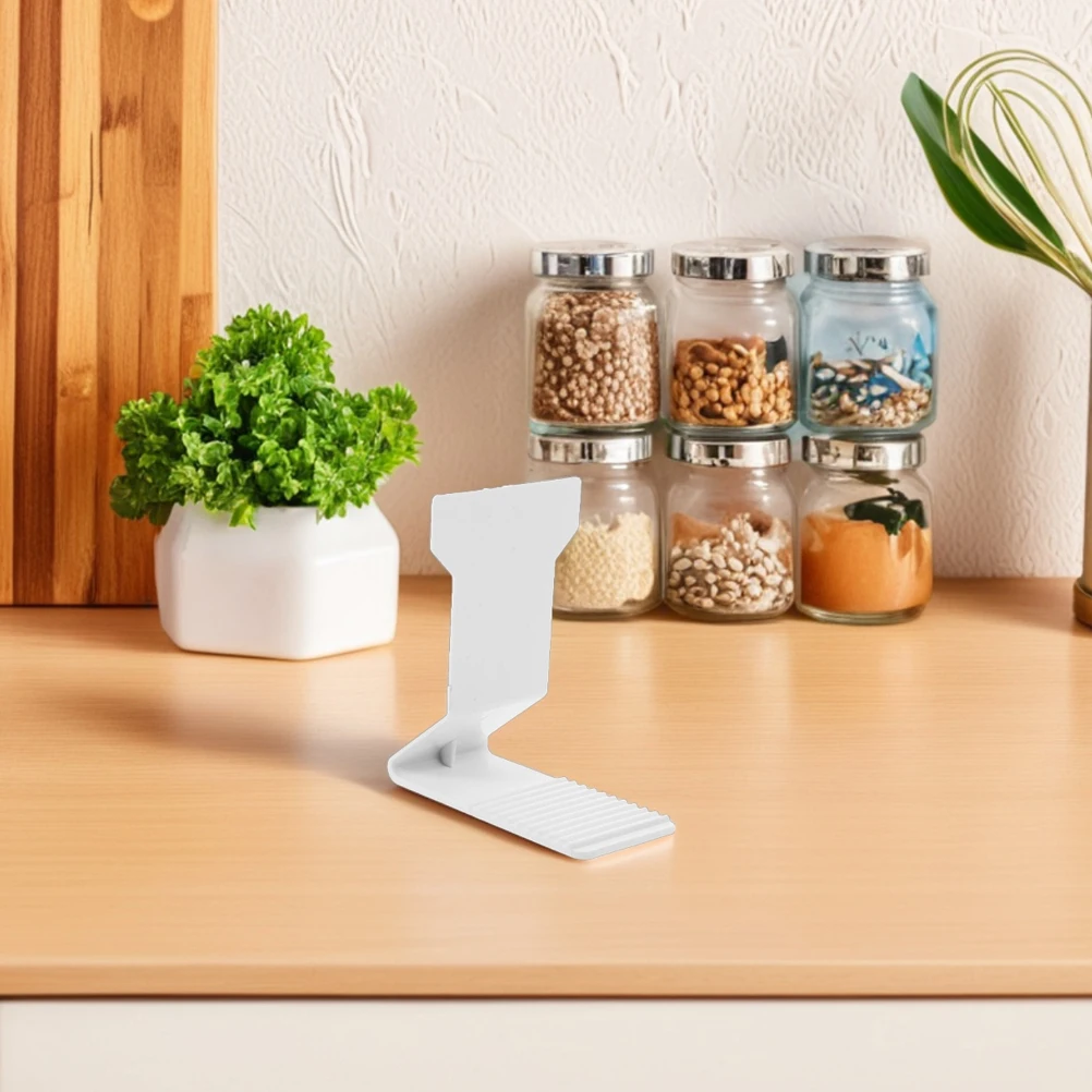 

Anti-tip Bracket Shelf Greeting Card Sorter Magnetic White Plastic Organizer Display Stand