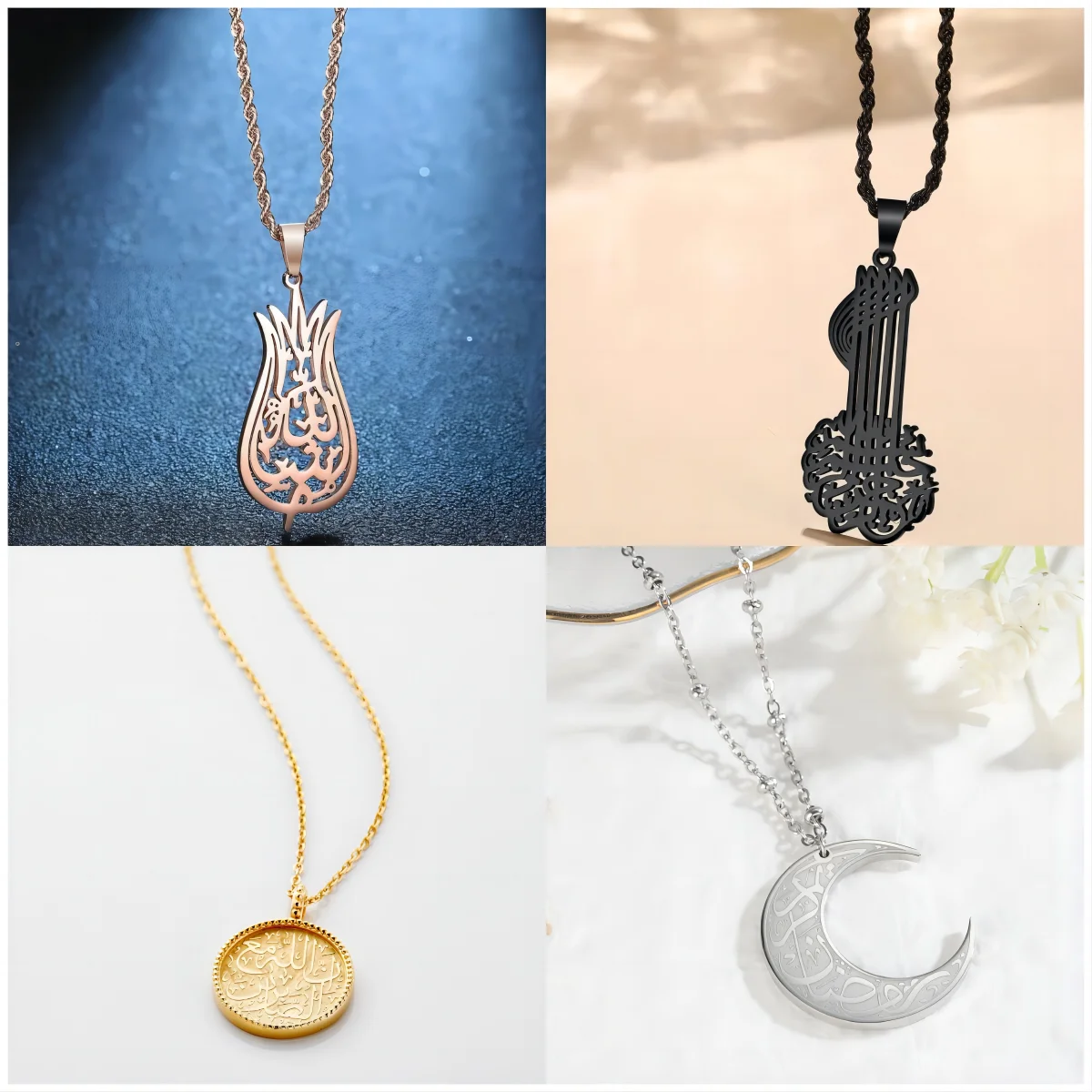 Fashion Stainless steel Muslim Jewelry In The Remembrance Of Allah Do Hearts Find Rest Necklace Mother's Day Gifts for Mom