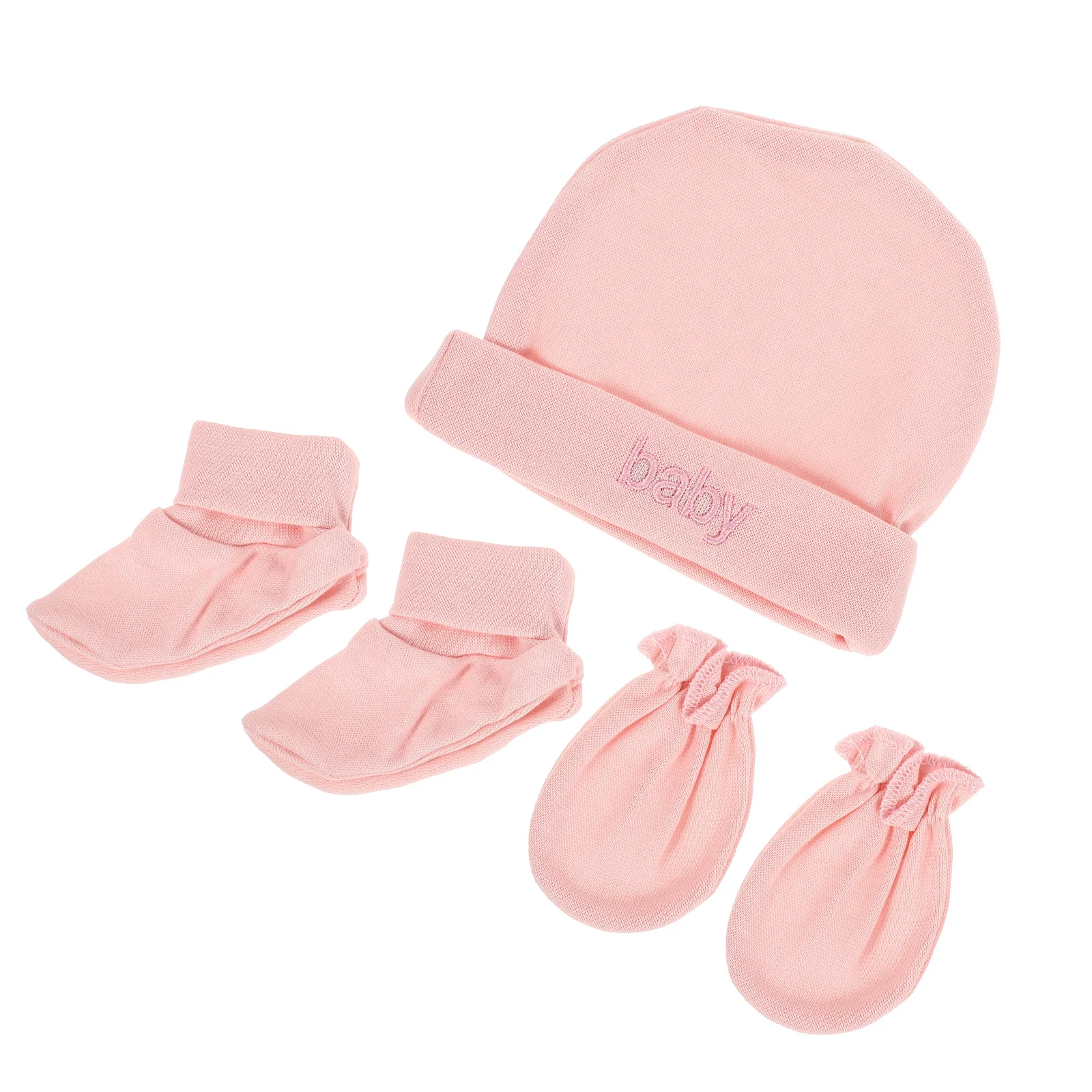 

1Set Newborn Anti-Scratch Gloves Baby Hat Set Cotton Protection Kit Keep Baby Hand Foot Warm Hand Cover Anti-Scratching Glove