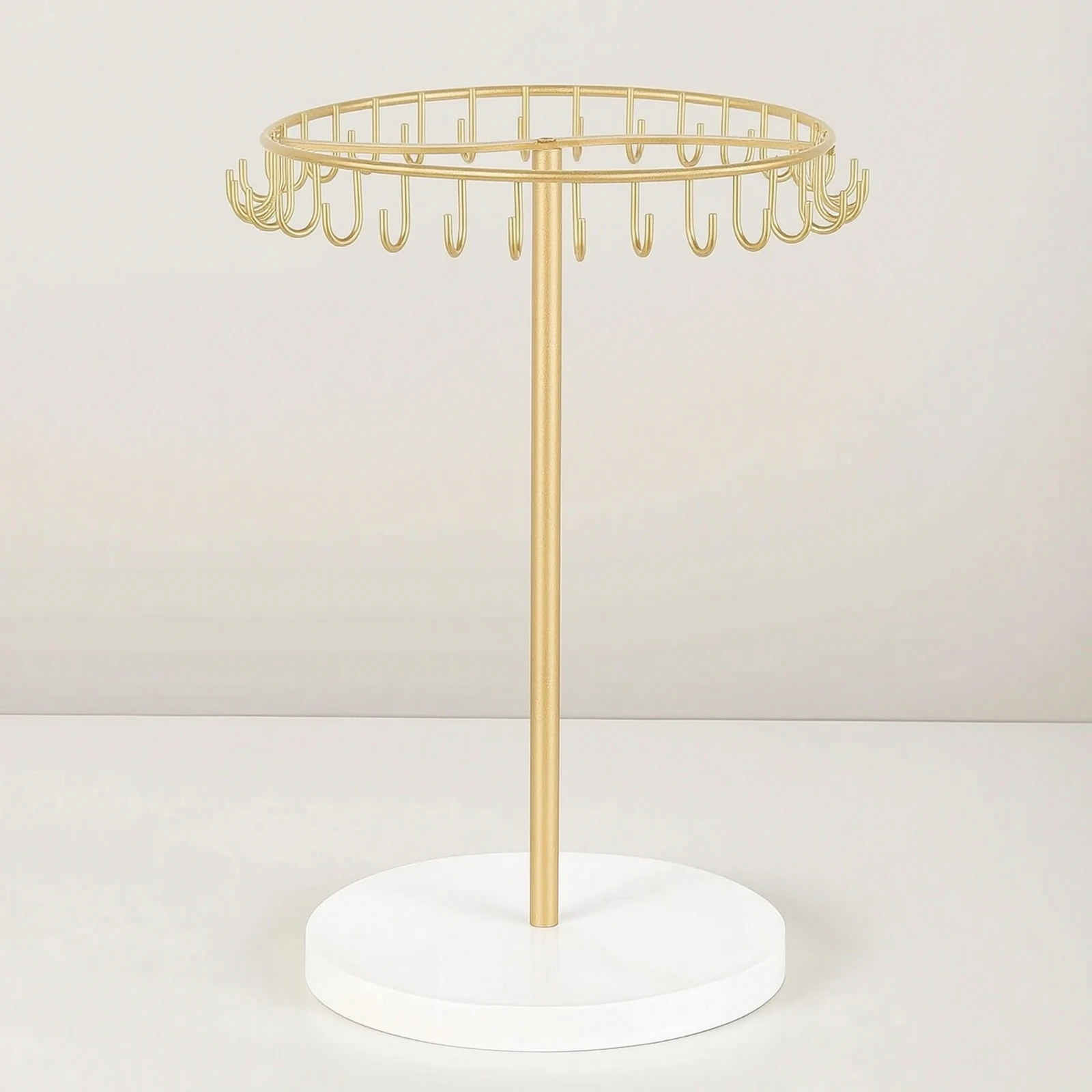 Necklace Organizer with Hooks Non-Rotating Necklace Holder with Hooks Jewelry Display Stand Tangletangle-Resistant Jewelry Tree