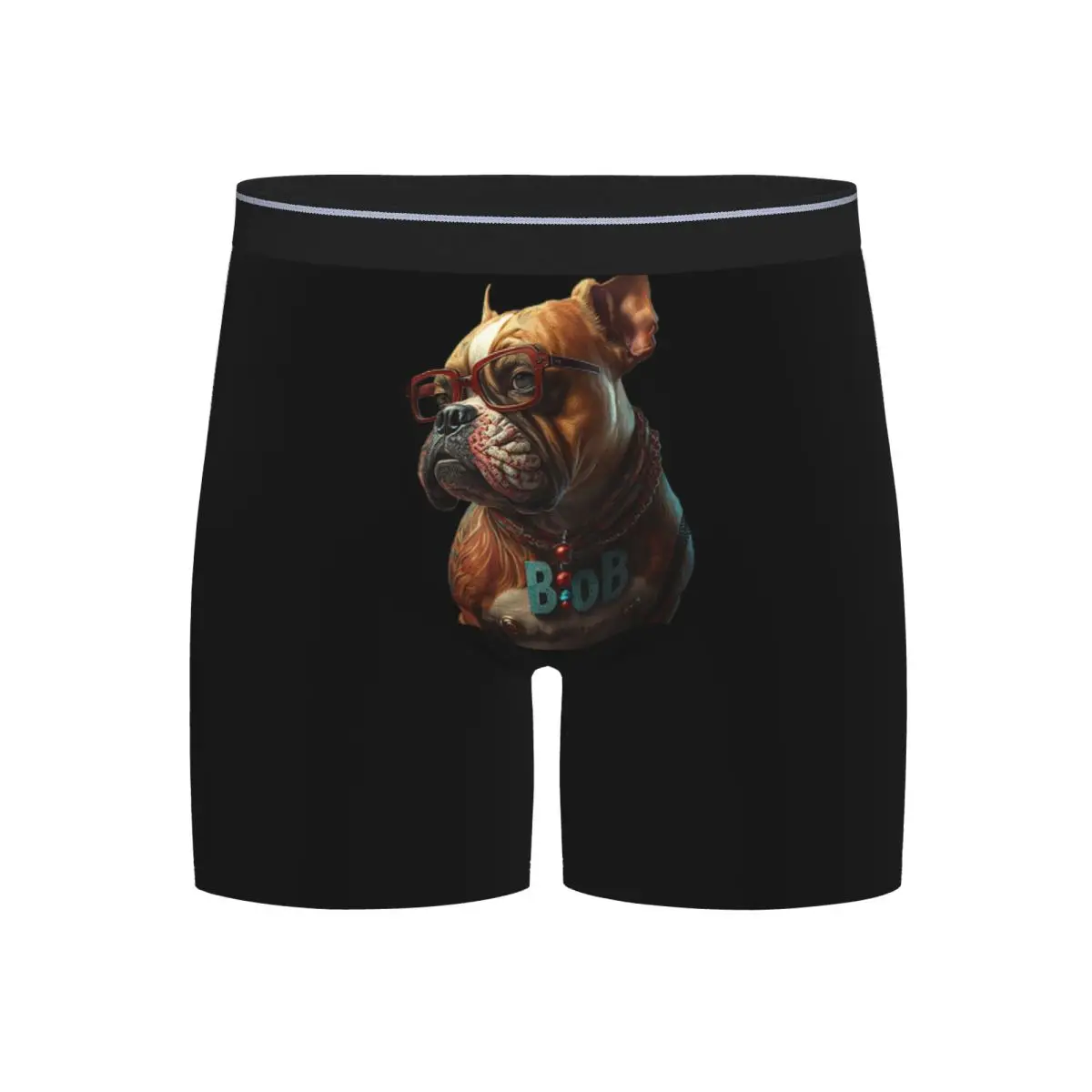 

Длинные трусы-боксеры, шорты с английским бульдогом, современные, хипстерские трусы для собак, мужское вентилируемое нижнее белье для Homme, мужской подарок бойфренду