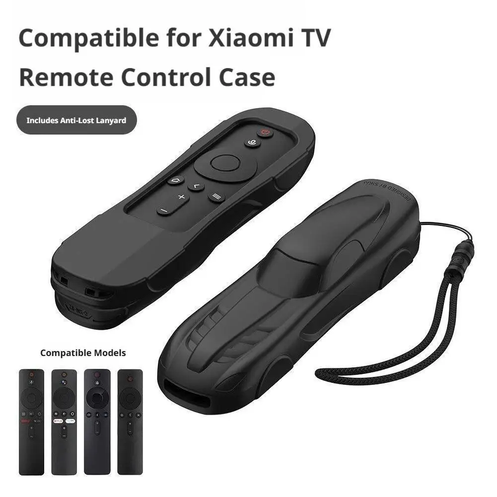 Cartoon Silicone Remote Control Case For Xiaomi TV Remote Protective Cover Anti-drop Crocodile / Car Shape Sleeve With Lanyard