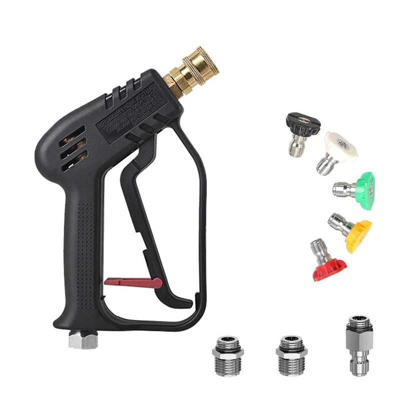 Short Pressure Washer Nozzles With 3/8Inch Swivel Inlet, M22-14Mm & M22-15Mm Adaptor