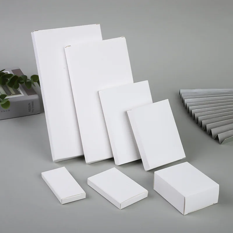 20 عبوة من صندوق الورق الأبيض الصغير، صندوق تعبئة المكونات الإلكترونية العامة، صناديق كرتون مسطحة قابلة للتخصيص