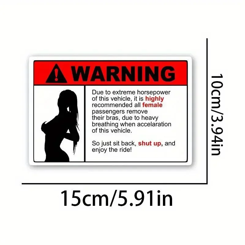 1PC Holographic Sexy Lady Silhouette Vinyl Sticker Funny Warning Waterproof Decal for Car Motorcycle Helmet Laptop Decor