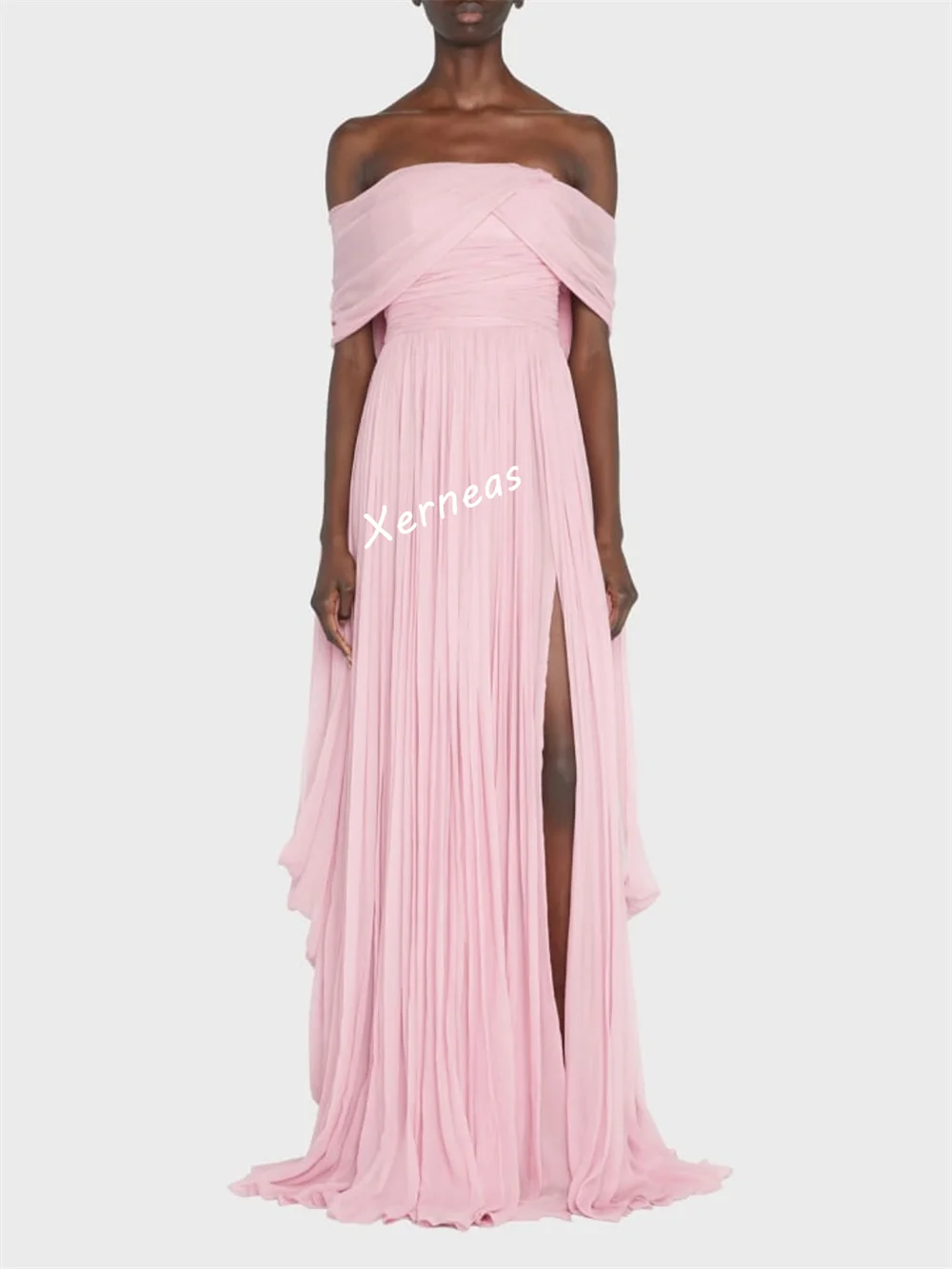 Aangepaste elegante roze beroemdheidsjurk Homecoming op maat gemaakte gelegenheid plooi A-lijn lange jurken hoge kwaliteit feestjurk