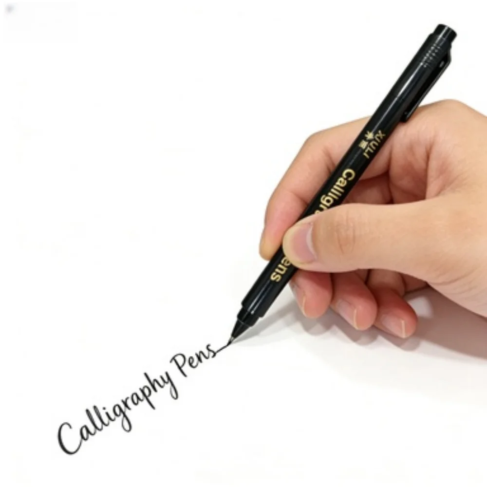 4Pcs Soft Brush Calligraphy Pens Set, Flexible Tip for Hand Lettering Practice, Signature & Cards, Art Supplies for Beginners
