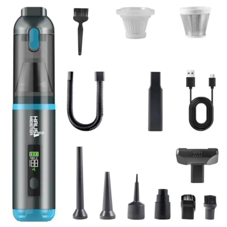 

Airflex One Cordless Car Vacuum 16000Pa, 4-in-1 Handheld Vacuum with Air Duster & Inflator, Portable Mini Vac for Car Detailing,