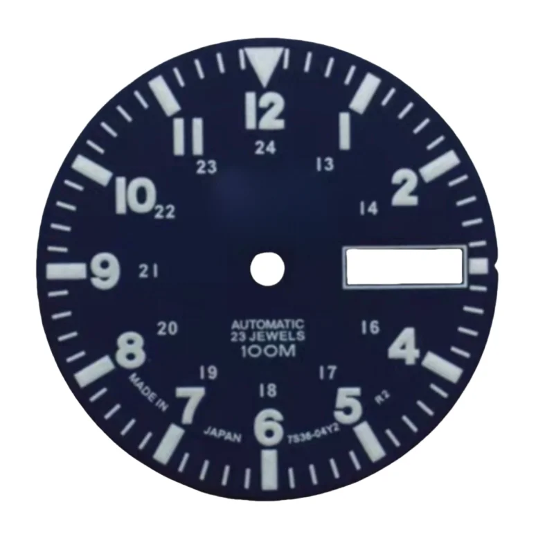 Циферблат NH36, винтажный светящийся циферблат желтого, оранжевого, белого, черного, зеленого цветов, 28,5 мм, подходит для часов NH36, Часовые аксессуары