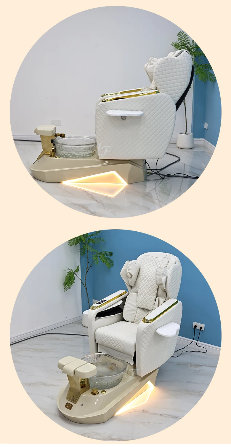 Pediküre-Stuhl mit Verstellbarem Winkel, Massage, Ambientebeleuchtung, Fuß-Spa, Salon-Schönheitsausrüstung – Detail 10