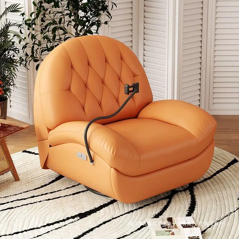 Multifunctional recliner cabin leisure first-class sofa bedroom space single lazy electric rotating living room rocking chair ho