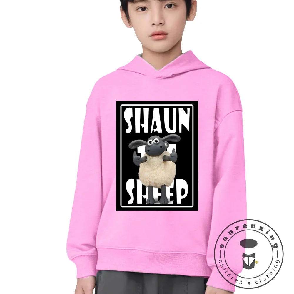 Hoodies Boys Girls Shaun the Sheep Pullovers Spring Autumn Fashion Clothes Kids Cartoon Long Sleeve Child Sweatshirts Tops