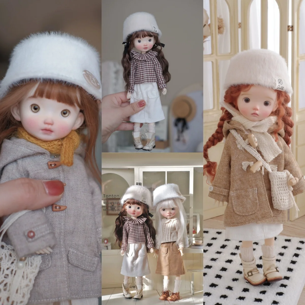

【No Figure】Pre-sale Female Doll's Clothing Accessories Thick Coat Suit Plaid Shirt Fit Girl Action Figure Toys For Blyth OB22/24