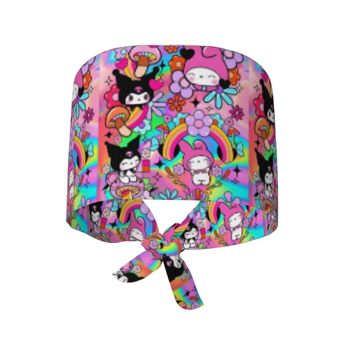 Gorro exfoliante transpirable con dibujos animados personalizados My Melody y Kuromi, gorros quirúrgicos, gorros para el pelo de enfermería Unisex, gorro exfoliante de trabajo