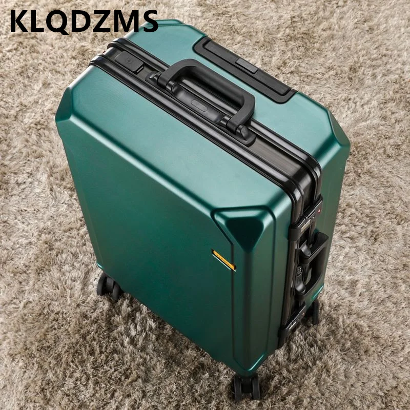 KLQDZMS-Valise à roulettes à cadre en aluminium de grande capacité, bagage pour femme, boîte d\'embarquement PC, 20 po, 22 po, 24 po, 26 po, valise