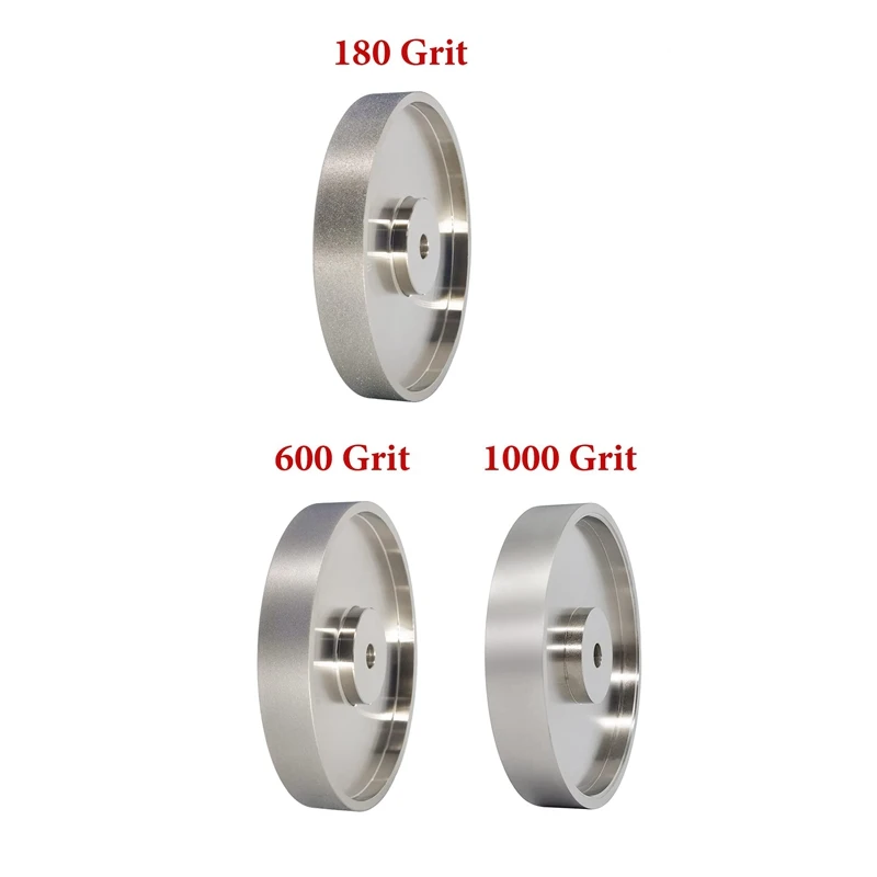 Grinding Wheel Dia 6X1inch Wide With 1/2Inch Arbor, For Sharpening High Speed Steel, Grit 180