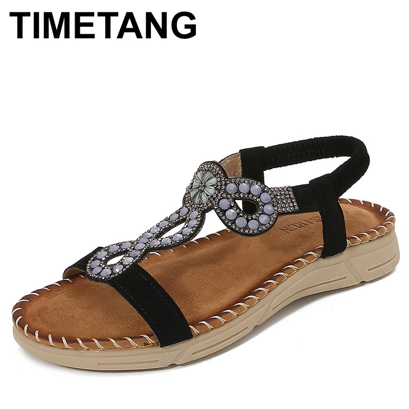 

Удобная женская обувь, роскошные сандалии большого размера, женские бежевые летние туфли на каблуке с круглым носком, весенняя мода, большая плоская низкая обувь