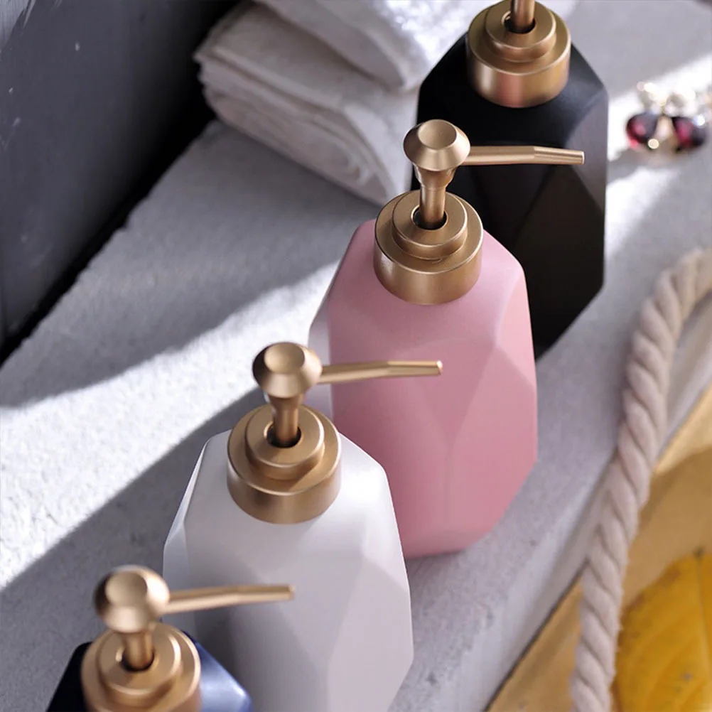 

1Pcs White Ceramic Press Pump Lotion Bottle for Home Sink Soap Liquid Dispenser Holder Easy Refill and Clean