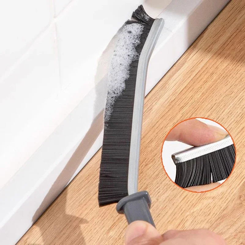 Long Handle Durable Washing machine gap Cleaner Brush Household Dust Nylon Clean Brush Bathroom Floor Door Window Gap Remove