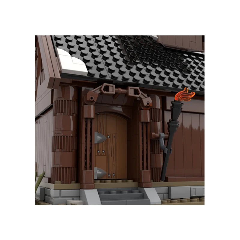 Mittelalterliche Serie Modulares Gebäude Nordic Tempel MOC Viking Haus Block Modell Museum Sammlung Ziegel Montage Kinder Spielzeug Geschenke