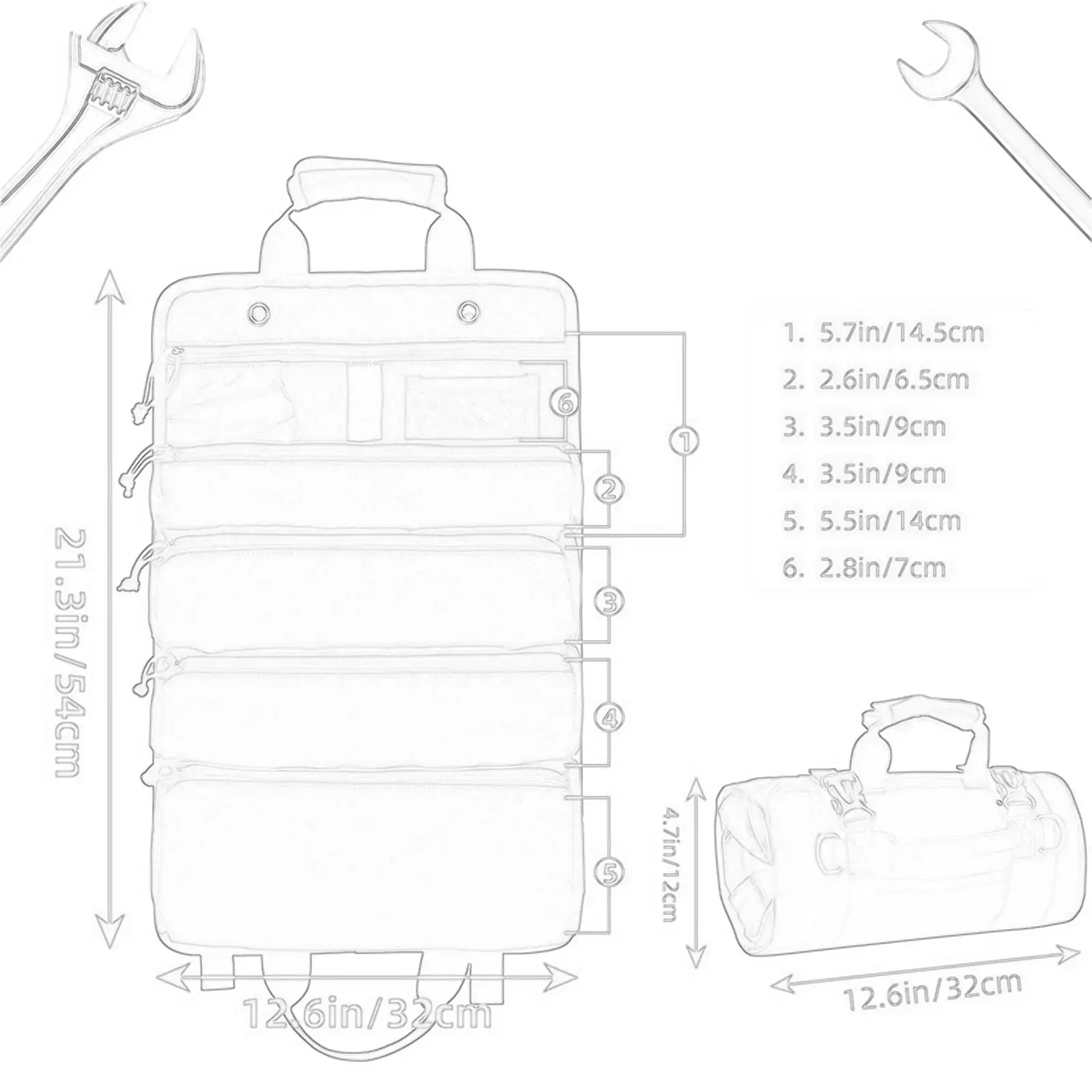portable-roll-up-tool-bag-organizer-with-5-different-pouches-water-resistant