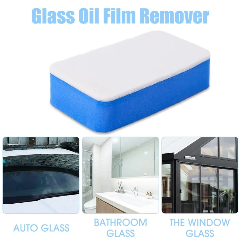 Car Glass Oil Film Cleaning Sponge Wiper Polishing Sponges Car Windshield Wool Felt Brush Oil Dusty Removal Tools Accessories