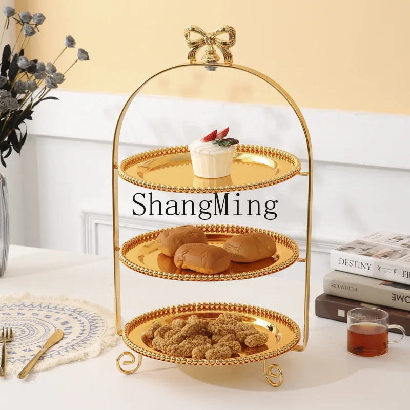 

FG metal cake plate wedding dessert table ornament pastry snack plate fruit plate