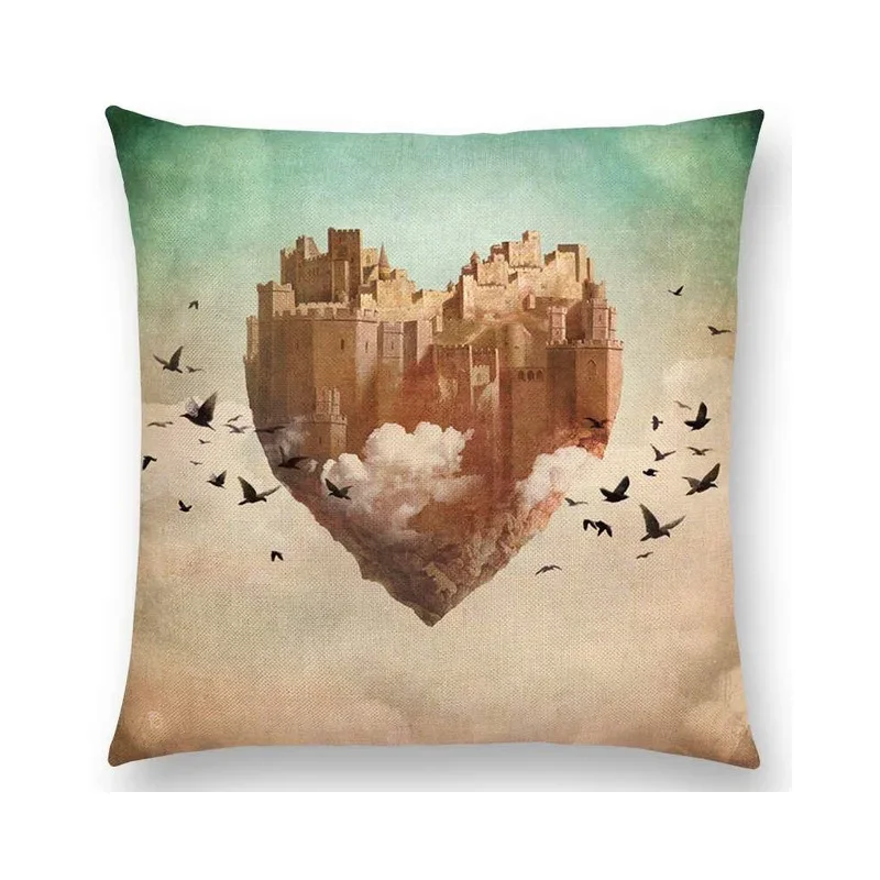 Pillow Cover Elegant Lady Lovely Girl Shakespeare Plays Fantasy Painting Heart Free Wish Sea Cushion Cover Sofa Throw PillowCase