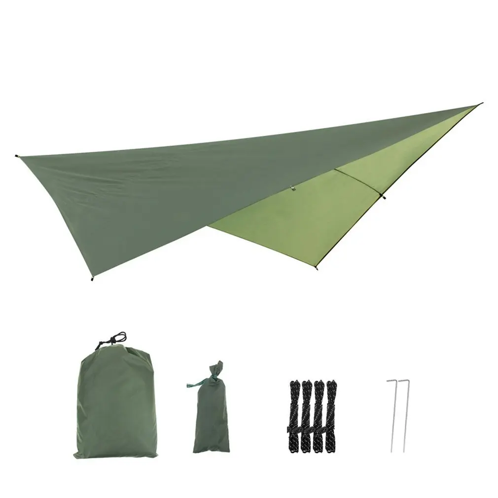 

Portable Lightweight Camping Hammock And Tent Awning Rain Fly Canvas Waterproof Dwaterproof Water Mosquito Net Canopy