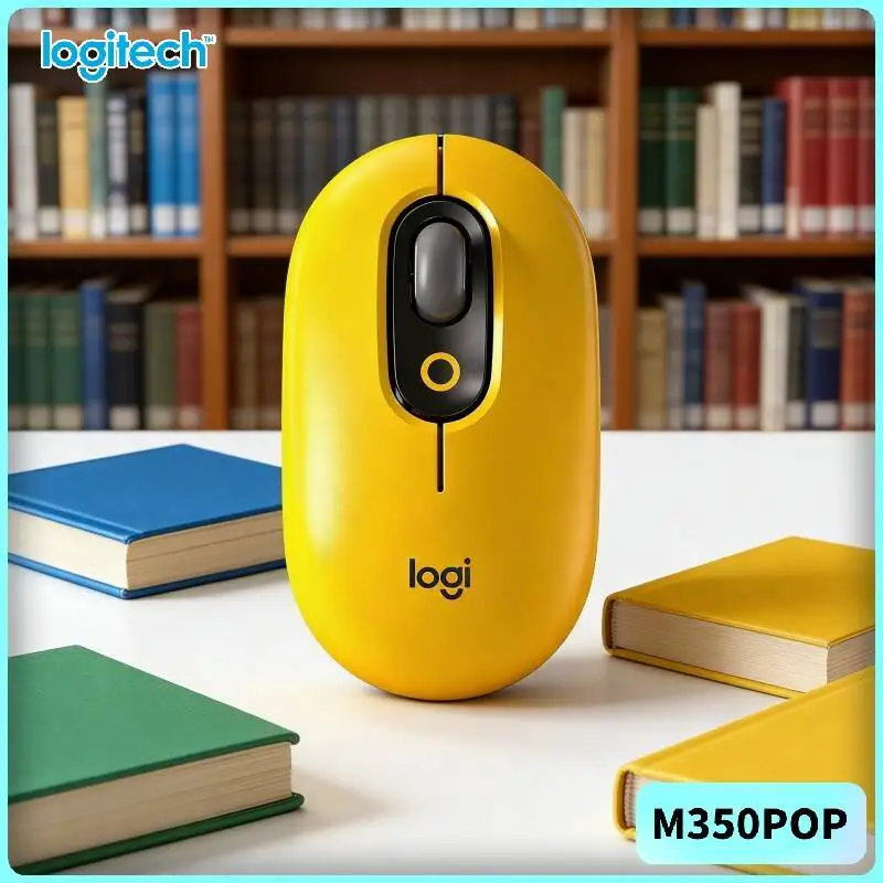Logitech   POP Wireless Mouse 77g Lightweight Auto Sleep Quiet Click for Bookstore Café Cozy Work Spots
