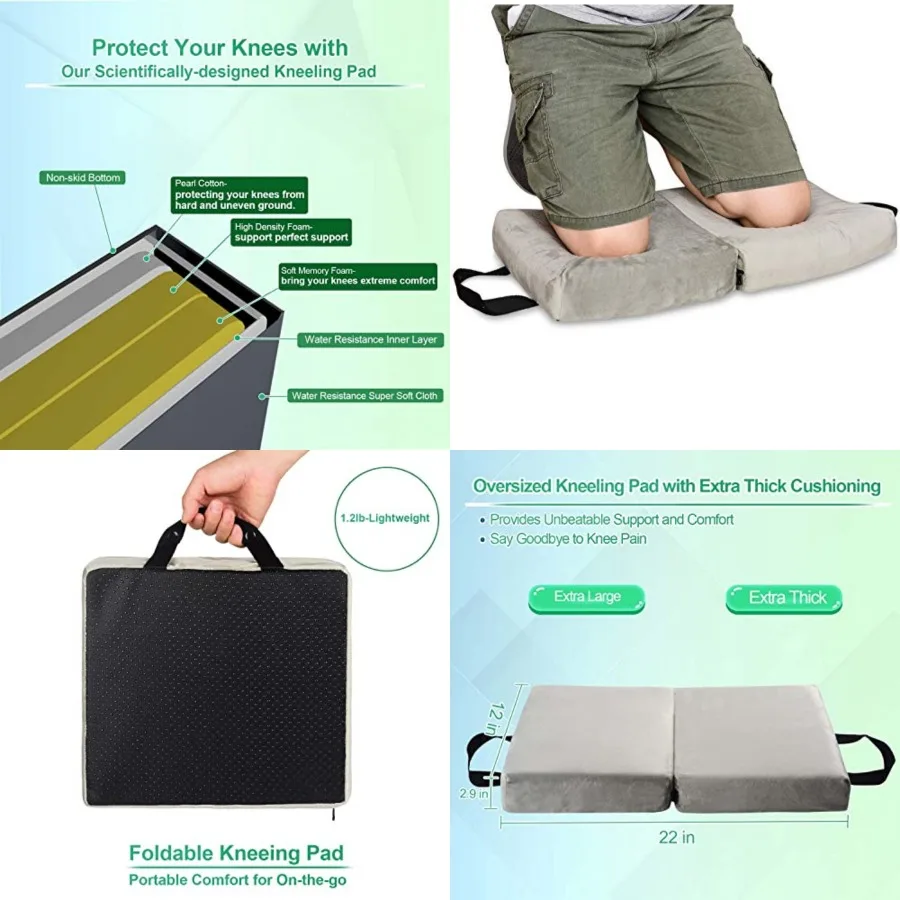 

i frmmy Memory Foam Extra Thick Kneeling Cushion Pad- Garden Kneeler for Gardening, Bath Kneeler for Baby Bath, Knee Mat for Wo