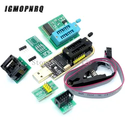 CH341A 24 25 시리즈 EEPROM 플래시 BIOS USB 프로그래머 모듈 + SOIC8 SOP8 테스트 클립 + 1.8V 어댑터 + SOIC8 어댑터 DIY 키트