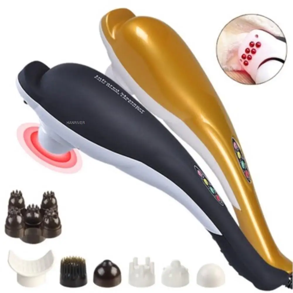 220V Dolphin Massager Small Dolphin Instrument Neck, Waist, Shoulder Electric Hand-held Multifunctional Percussion Hammer Back