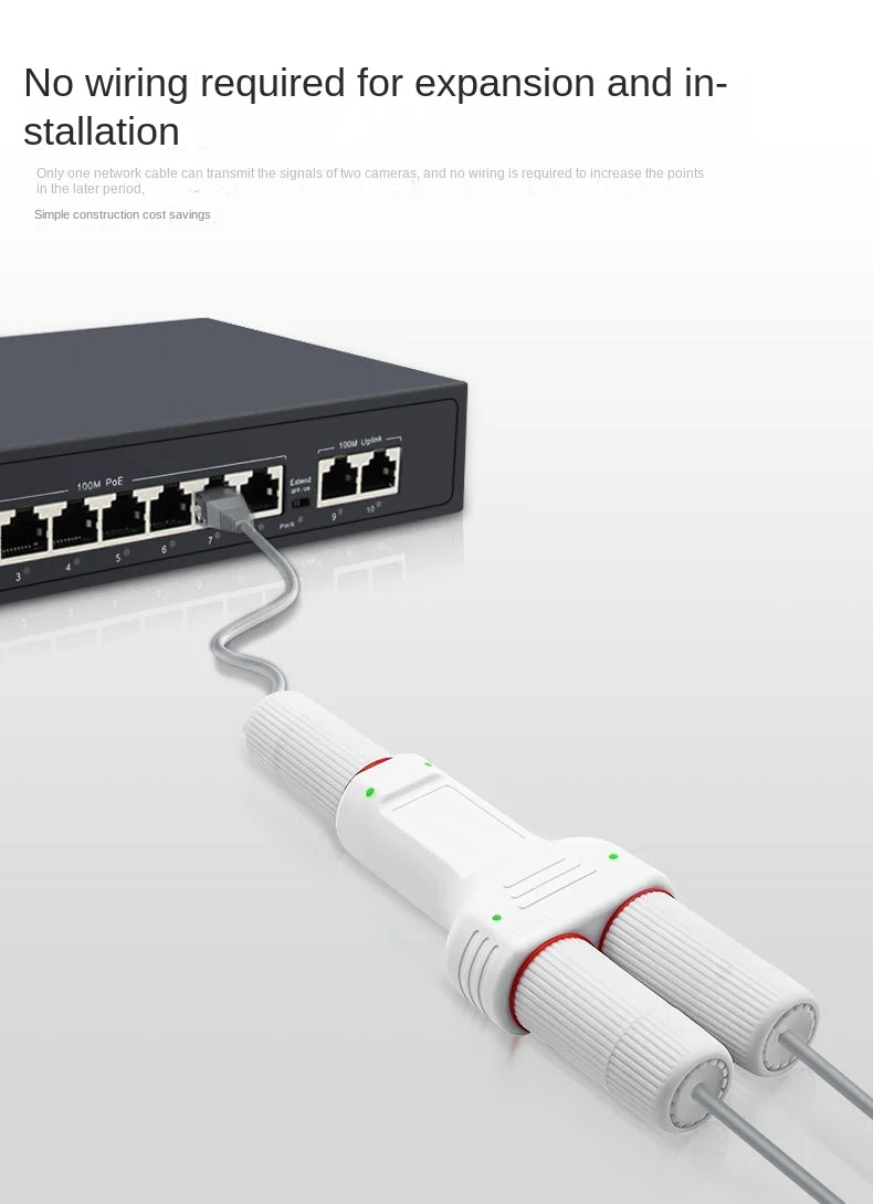 Imagem -05 - Extensor Poe Padrão à Prova Dágua Repetidor para Poe Switch Nvr ip Câmera ap Plug And Play 30w ao ar Livre de Alta Potência em Saídas 100m