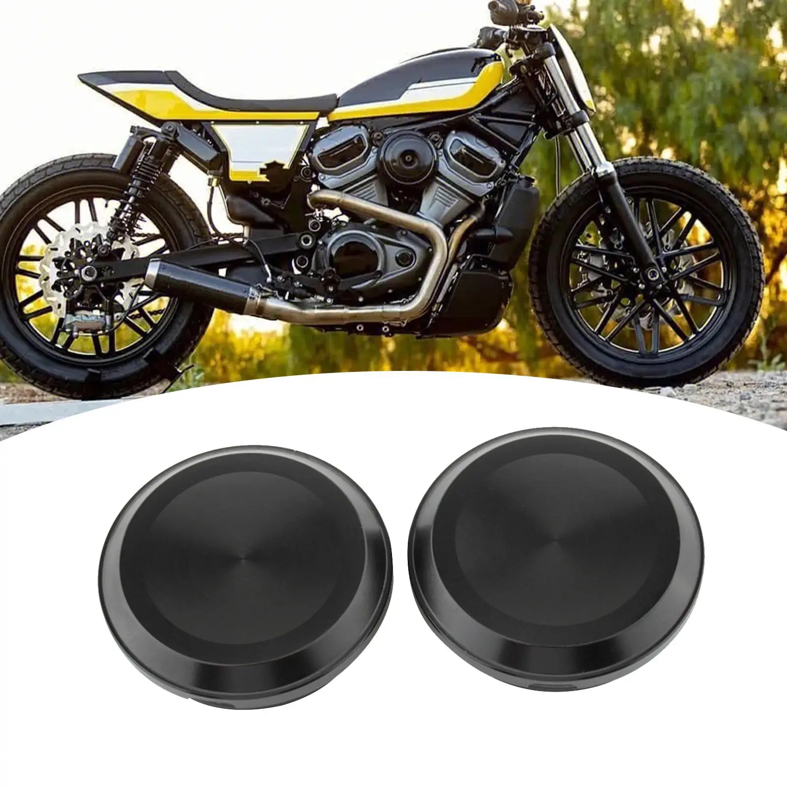 2x Swingarm Frame Hole Caps Cover Plug Easy to Install Replacement Rocker Cover for Nightster 975 2022-2023 Rh975