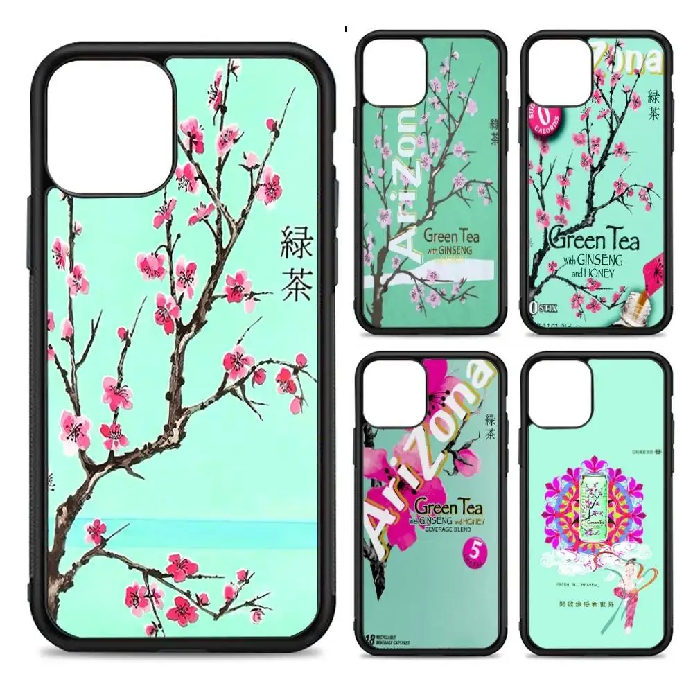 Fundas de Teléfono con Diseño Estético Vaporwave AriZona Iced Tea para iPhone 11 12 13 14 15 16 17 Pro Max Plus, TPU+PC, Resistentes a Impactos