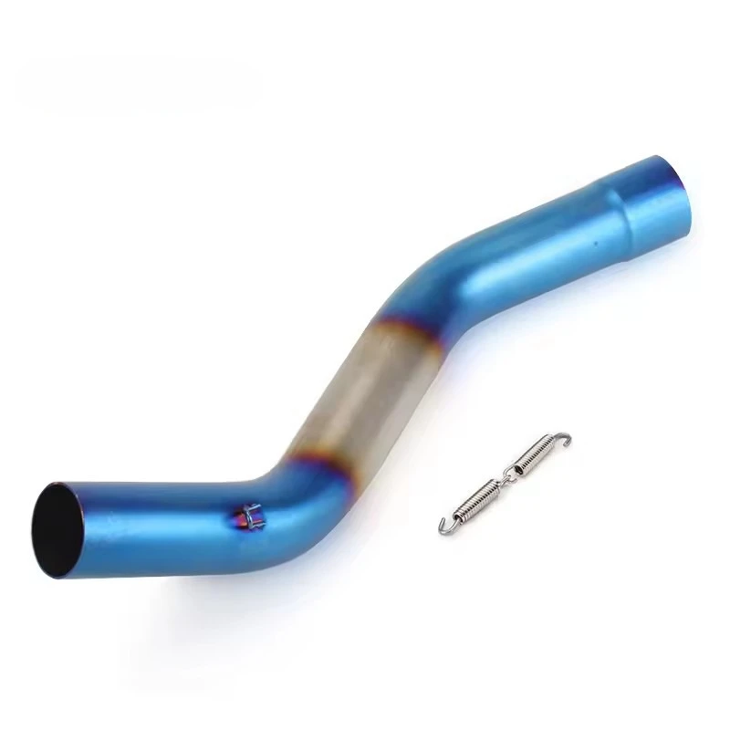 

For Kawasaki Ninja ZX6R ZX-6R 2009-2021 ZX 6R Escape Blue 51MM Slip-On Motorcycle Exhaust Mid Link Pipe Muffler Connecting Pipe